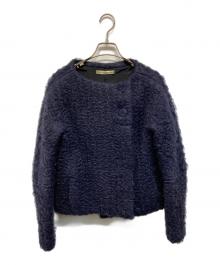 BALENCIAGA（バレンシアガ）の古着「モヘヤ混ジャケット」｜ネイビー