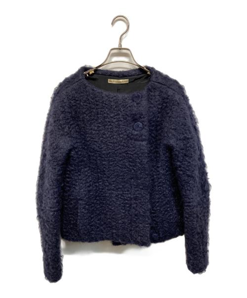 BALENCIAGA（バレンシアガ）BALENCIAGA (バレンシアガ) モヘヤ混ジャケット ネイビー サイズ:36の古着・服飾アイテム