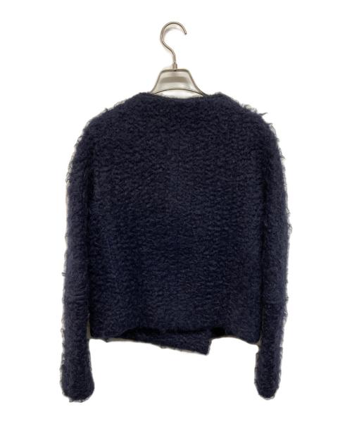BALENCIAGA（バレンシアガ）BALENCIAGA (バレンシアガ) モヘヤ混ジャケット ネイビー サイズ:36の古着・服飾アイテム
