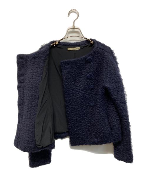 BALENCIAGA（バレンシアガ）BALENCIAGA (バレンシアガ) モヘヤ混ジャケット ネイビー サイズ:36の古着・服飾アイテム
