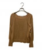 Conteコンテ）の古着「カシミヤシルク スクエアネック ニット」｜ブラウン
