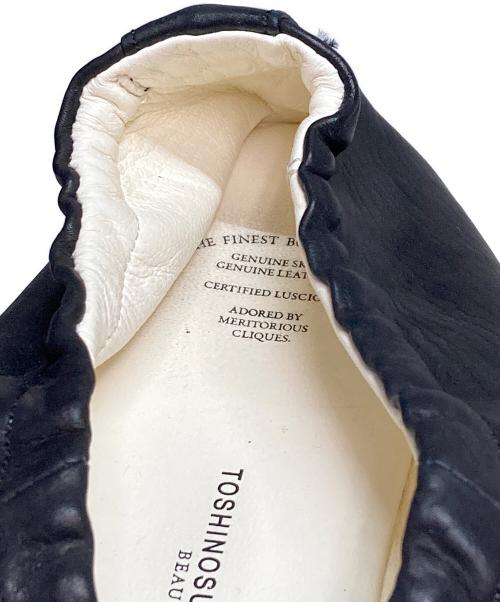 toshinosuke takegahara（トシノスケ タケガハラ）TOSHINOSUKE TAKEGAHARA (トシノスケ タケガハラ) バレエシューズ ブラック サイズ:23cmの古着・服飾アイテム