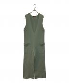 CABANキャバン）の古着「ミラノリブVネックオールインワン」｜グリーン