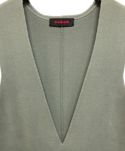 CABAN（キャバン）CABAN (キャバン) ミラノリブVネックオールインワン グリーン サイズ:Freeの古着・服飾アイテム