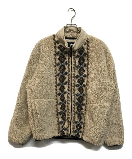 stussy（ステューシー）stussy (ステューシー) NOMA t.d. (ノーマティーディー) Lima Jacquard Sherpa ブラウン サイズ:Mの古着・服飾アイテム