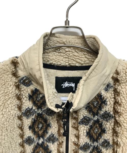 stussy（ステューシー）stussy (ステューシー) NOMA t.d. (ノーマティーディー) Lima Jacquard Sherpa ブラウン サイズ:Mの古着・服飾アイテム
