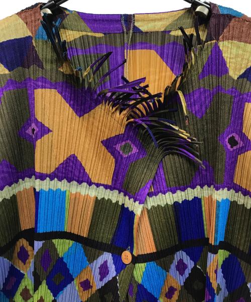 PLEATS PLEASE（プリーツプリーズ）PLEATS PLEASE (プリーツプリーズ) プリーツカーディガン マルチカラー サイズ:3の古着・服飾アイテム