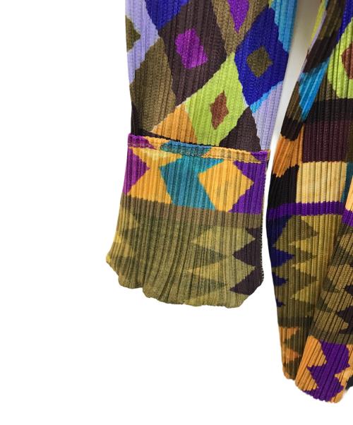 PLEATS PLEASE（プリーツプリーズ）PLEATS PLEASE (プリーツプリーズ) プリーツカーディガン マルチカラー サイズ:3の古着・服飾アイテム