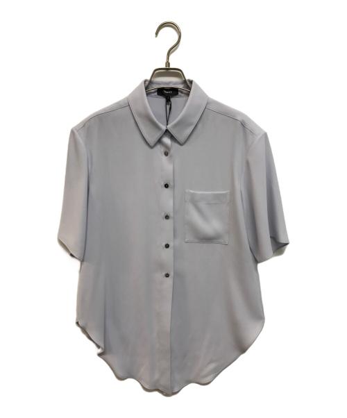 theory（セオリー）theory (セオリー) Prime GGT Hekanina CS ブラウス ブルー サイズ:S 未使用品の古着・服飾アイテム