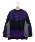 YUKI HASHIMOTO (ユウキハシモト) INSIDEOUT WAREHOUSE PATTERN JUMPER パープル×ブラック サイズ:M：17000円