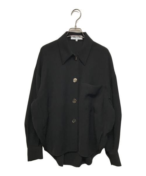 ENFOLD（エンフォルド）ENFOLD (エンフォルド) CIRCLE SHIRT ブラック サイズ:38の古着・服飾アイテム