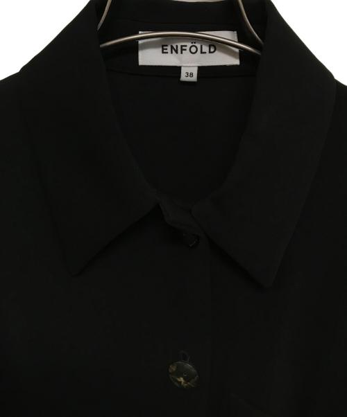 ENFOLD（エンフォルド）ENFOLD (エンフォルド) CIRCLE SHIRT ブラック サイズ:38の古着・服飾アイテム