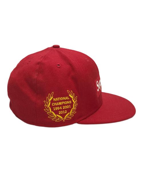 New Era（ニューエラ）New Era (ニューエラ) SUPREME (シュプリーム) National Champions Box Logoキャップ レッドの古着・服飾アイテム