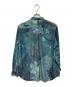 RAINMAKER (レインメーカー) 孔雀柄 ロングテイル バンドカラーシャツ ブルー サイズ:4〈46〉：9000円