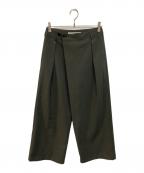 FRAMeWORKフレームワーク）の古着「撥水強撚ポリエステルラップワイドパンツ」｜グレー