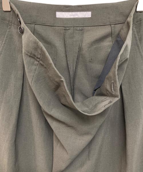 FRAMeWORK（フレームワーク）FRAMeWORK (フレームワーク) 撥水強撚ポリエステルラップワイドパンツ グレー サイズ:38の古着・服飾アイテム