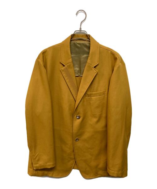 ISSEY MIYAKE（イッセイミヤケ）ISSEY MIYAKE (イッセイミヤケ) プリーツ切替テーラードジャケット イエロー サイズ:4の古着・服飾アイテム