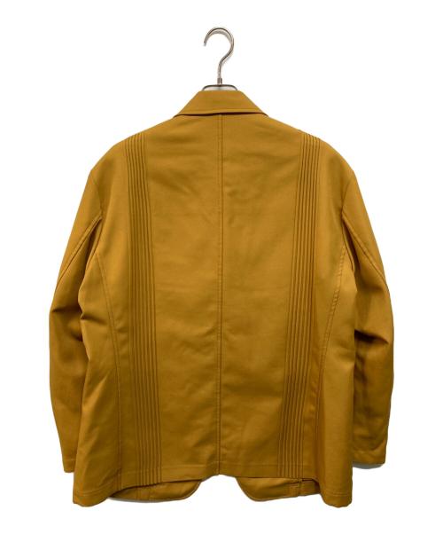 ISSEY MIYAKE（イッセイミヤケ）ISSEY MIYAKE (イッセイミヤケ) プリーツ切替テーラードジャケット イエロー サイズ:4の古着・服飾アイテム