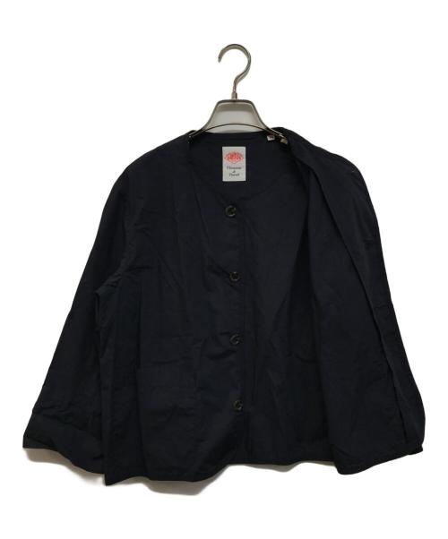 DANTON（ダントン）DANTON (ダントン) カラーレスショートジャケット ネイビー サイズ:34の古着・服飾アイテム