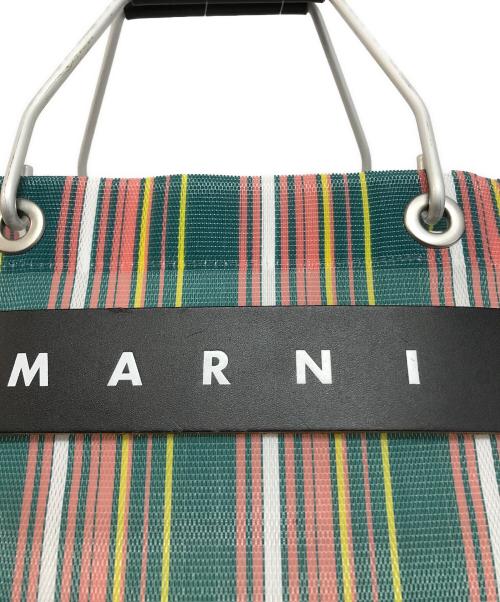 MARNI（マルニ）MARNI (マルニ) market stripe bag ピンク×グリーンの古着・服飾アイテム