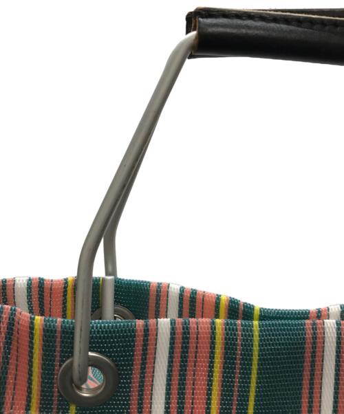 MARNI（マルニ）MARNI (マルニ) market stripe bag ピンク×グリーンの古着・服飾アイテム