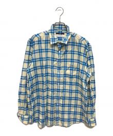 SHIPS（シップス）の古着「SOLOTEX(R) リネン レギュラーカラー シャツ」｜ブルー×イエロー