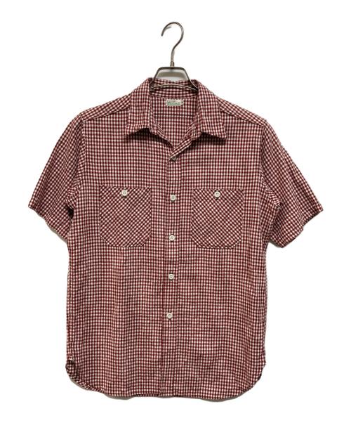 WAREHOUSE（ウエアハウス）WAREHOUSE (ウエアハウス) コットンリネン ワークシャツ レッド サイズ:36の古着・服飾アイテム