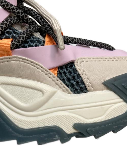 STEVE MADDEN（スティーブマデン）Steve Madden (スティーブマデン) Kingdom ボリュームソールダブルレースアップスニーカー ベージュ×ピンク サイズ:24cmの古着・服飾アイテム