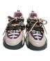 Steve Madden (スティーブマデン) Kingdom ボリュームソールダブルレースアップスニーカー ベージュ×ピンク サイズ:24cm：5000円
