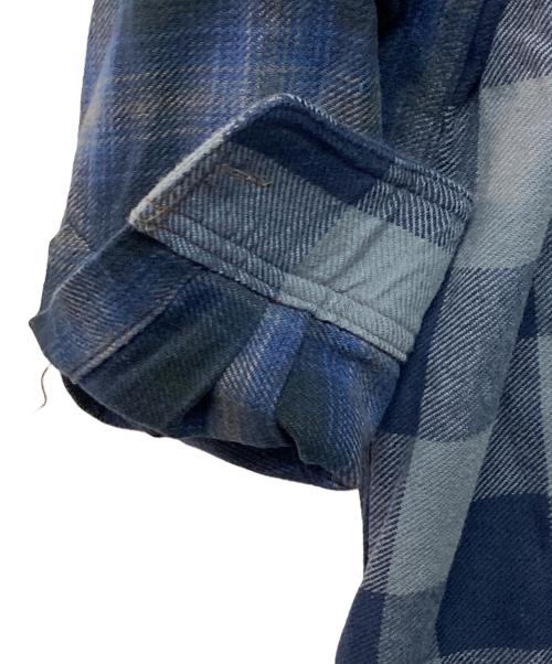 BEAMS（ビームス）BEAMS (ビームス) SUGAR CANE (シュガーケーン) 別注 Crazy Flannel Cheak Shirt ネイビー サイズ:Mの古着・服飾アイテム