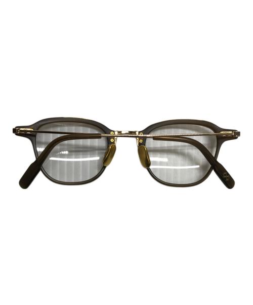 OG×OLIVER GOLDSMITH（オージー・バイ・オリバー・ゴールドスミス）OG×Oliver Goldsmith (オージー・バイ・オリバー・ゴールドスミス) 伊達眼鏡 ブラウン サイズ:46□23-145の古着・服飾アイテム