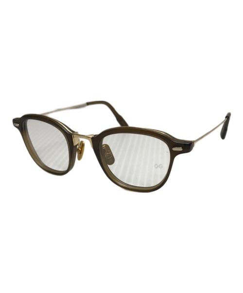 OG×OLIVER GOLDSMITH（オージー・バイ・オリバー・ゴールドスミス）OG×Oliver Goldsmith (オージー・バイ・オリバー・ゴールドスミス) 伊達眼鏡 ブラウン サイズ:46□23-145の古着・服飾アイテム