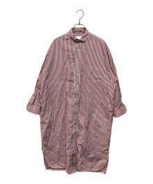 ticca（ティッカ）の古着「ビッグスクエアシャツワンピース」｜レッド