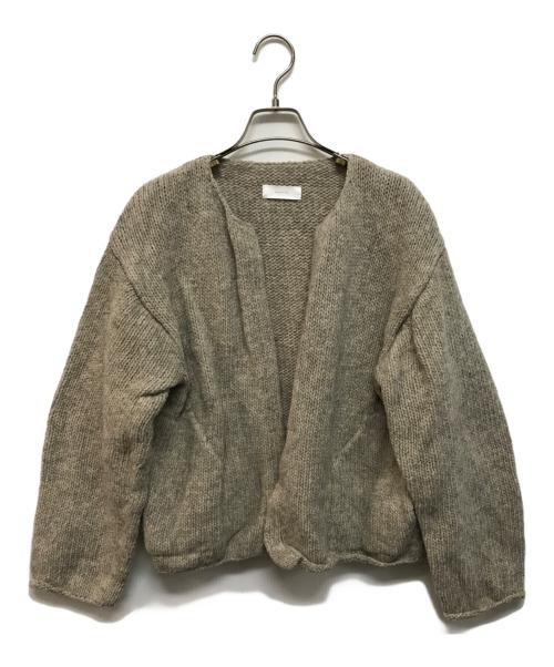 KAGURE（カグレ）kagure (カグレ) ペルークルーネックカーディガン ベージュ サイズ:Freeの古着・服飾アイテム