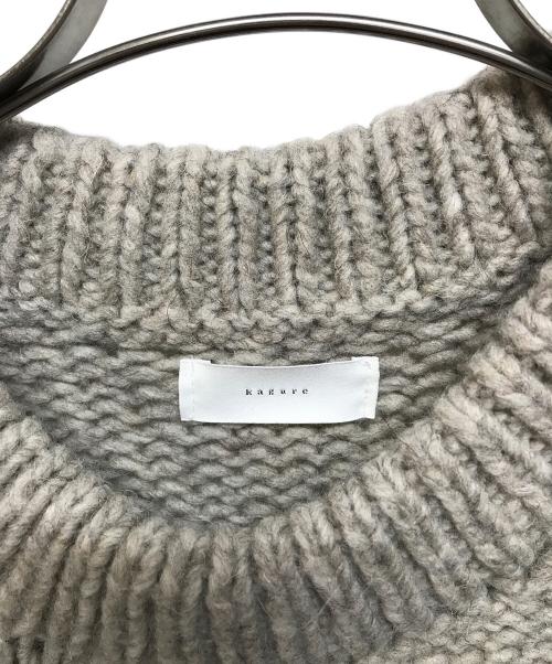 KAGURE（カグレ）KAGURE (カグレ) アラン柄パッチワークニット ベージュ サイズ:SIZE Freeの古着・服飾アイテム