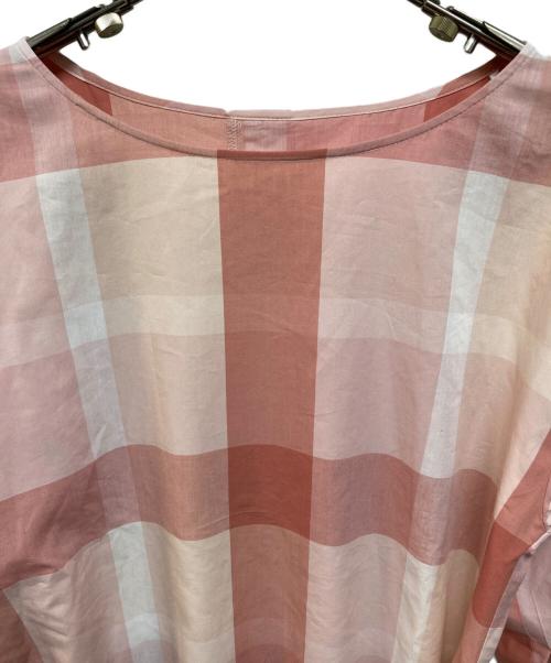 BLUE LABEL CRESTBRIDGE（ブルーレーベルクレストブリッジ）BLUE LABEL CRESTBRIDGE (ブルーレーベルクレストブリッジ) ウエストベルト付ブラウス ピンク サイズ:36の古着・服飾アイテム