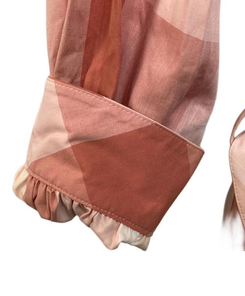 BLUE LABEL CRESTBRIDGE（ブルーレーベルクレストブリッジ）BLUE LABEL CRESTBRIDGE (ブルーレーベルクレストブリッジ) ウエストベルト付ブラウス ピンク サイズ:36の古着・服飾アイテム