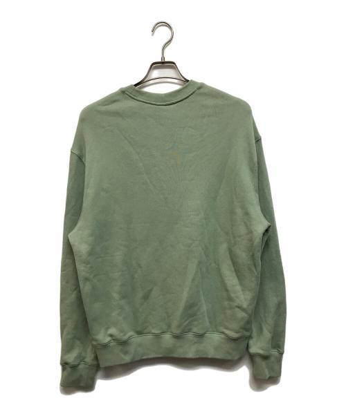 maison kitsune（メゾンキツネ）MAISON KITSUNE (メゾンキツネ) ハンドライティングコンフォートスウェットシャツ グリーン サイズ:Lの古着・服飾アイテム
