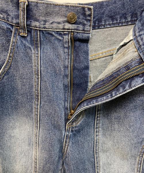ACLENT（アクレント）ACLENT (アクレント) ソードステッチストレートデニムパンツ インディゴ サイズ:Mの古着・服飾アイテム