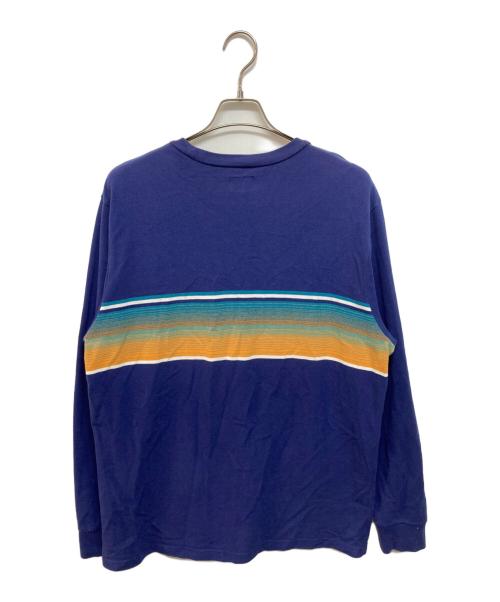 SUPREME（シュプリーム）Supreme (シュプリーム) Shadow Stripe L/S Top ネイビー サイズ:Lの古着・服飾アイテム