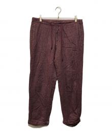 Maison Martin Margiela 10（メゾン マルタン マルジェラ 10）の古着「12AW シルクカシミヤブレンドドローコードスラックスパンツ」｜レッド
