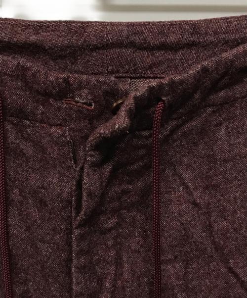 Maison Martin Margiela 10（メゾン マルタン マルジェラ 10）Maison Martin Margiela 10 (メゾン マルタン マルジェラ 10) 12AW シルクカシミヤブレンドドローコードスラックスパンツ レッド サイズ:Lの古着・服飾アイテム