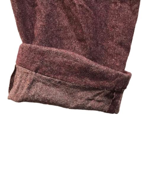 Maison Martin Margiela 10（メゾン マルタン マルジェラ 10）Maison Martin Margiela 10 (メゾン マルタン マルジェラ 10) 12AW シルクカシミヤブレンドドローコードスラックスパンツ レッド サイズ:Lの古着・服飾アイテム