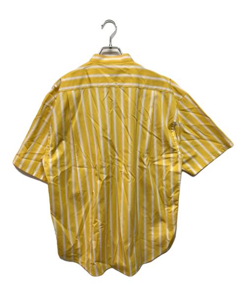 EDIFICE（エディフィス）EDIFICE (エディフィス) THOMAS MASON (トーマスメイソン) オーバーサイズ バンドカラー 半袖シャツ イエロー サイズ:Lの古着・服飾アイテム