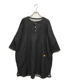 NATAL DESIGN（ネイタルデザイン）の古着「ヘンリーネックカットソー」｜ブラック