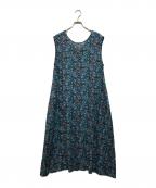 Shower Partyシャワーパーティー）の古着「リバティプリントワンピース」｜ネイビー