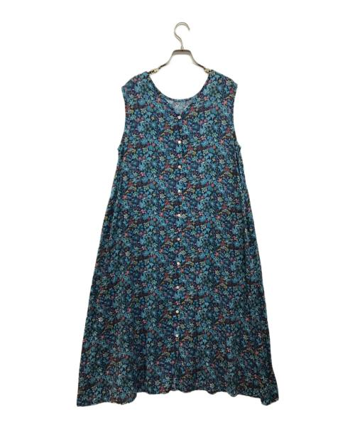 Shower Party（シャワーパーティー）Shower Party (シャワーパーティー) リバティプリントワンピース ネイビー サイズ:Freeの古着・服飾アイテム