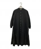 BACCAバッカ）の古着「コットンピケシャツドレス」｜ブラック