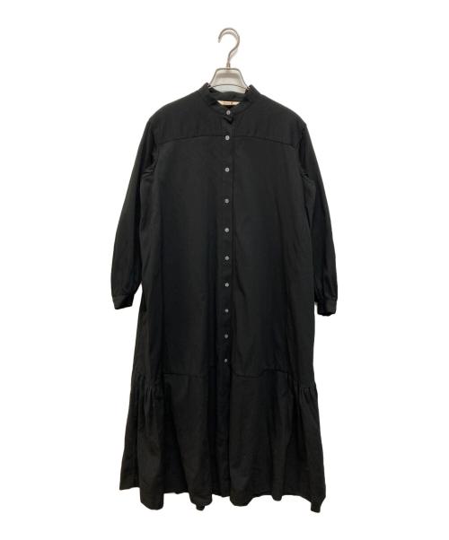 BACCA（バッカ）BACCA (バッカ) コットンピケシャツドレス ブラック サイズ:34の古着・服飾アイテム