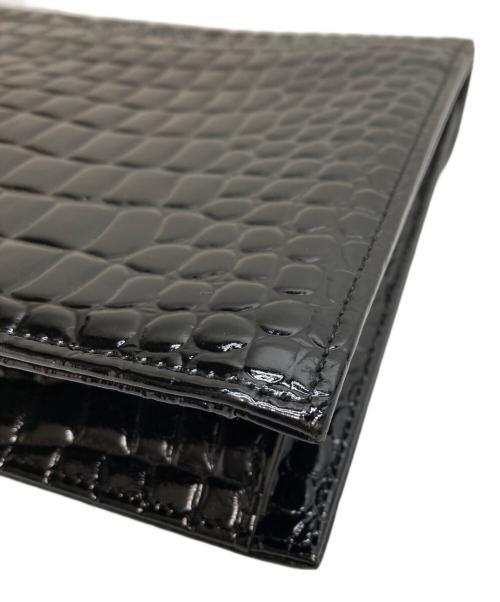 Yves Saint Laurent（イヴサンローラン）Yves Saint Laurent (イヴサンローラン) クロコ型押しクラッチバッグ ブラックの古着・服飾アイテム